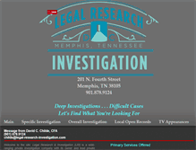 Tablet Screenshot of legal-research-investigation.com